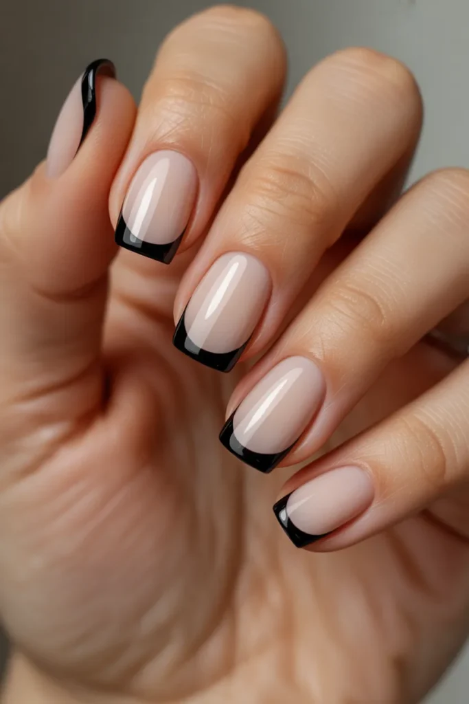 Natural Beige Base with Thin Black Tips
