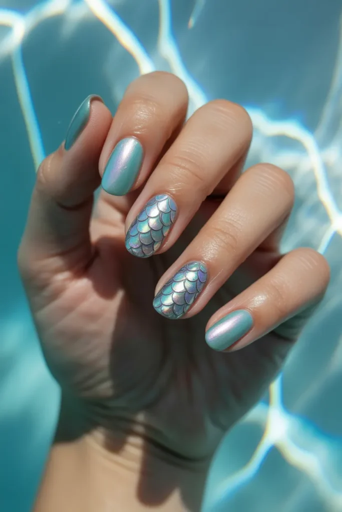 Mermaid Scales Nails
