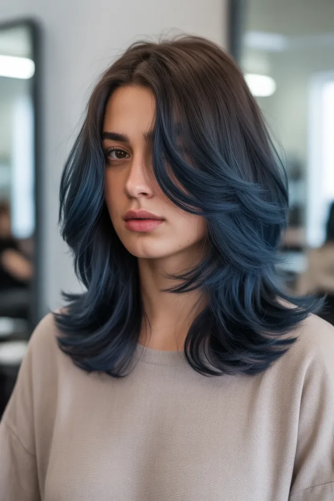 Deep Blue Layered Cut