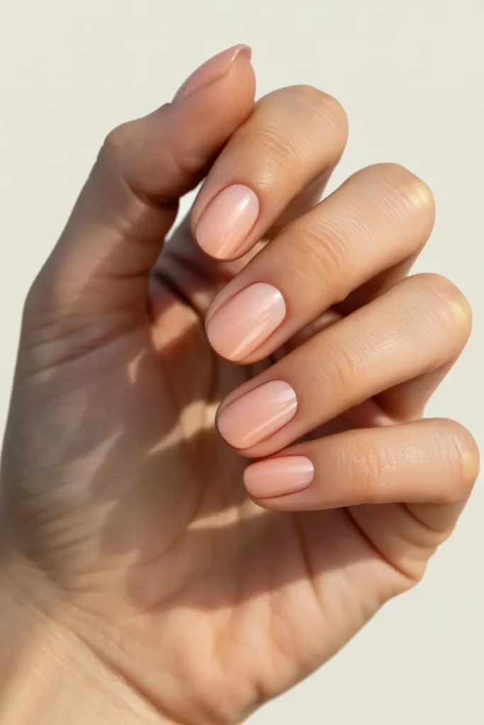 Soft Peachy Pink with Glossy Finish