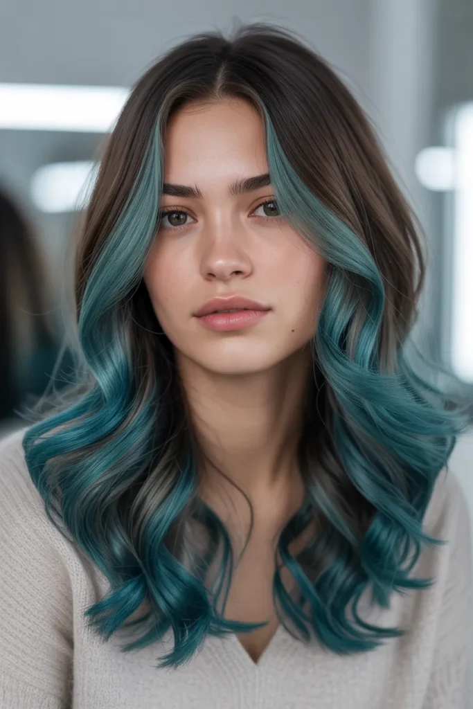 Teal-Blue Balayage