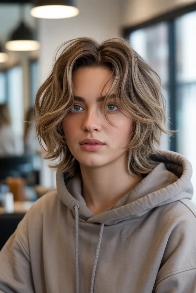 Tousled Layered Medium Hair