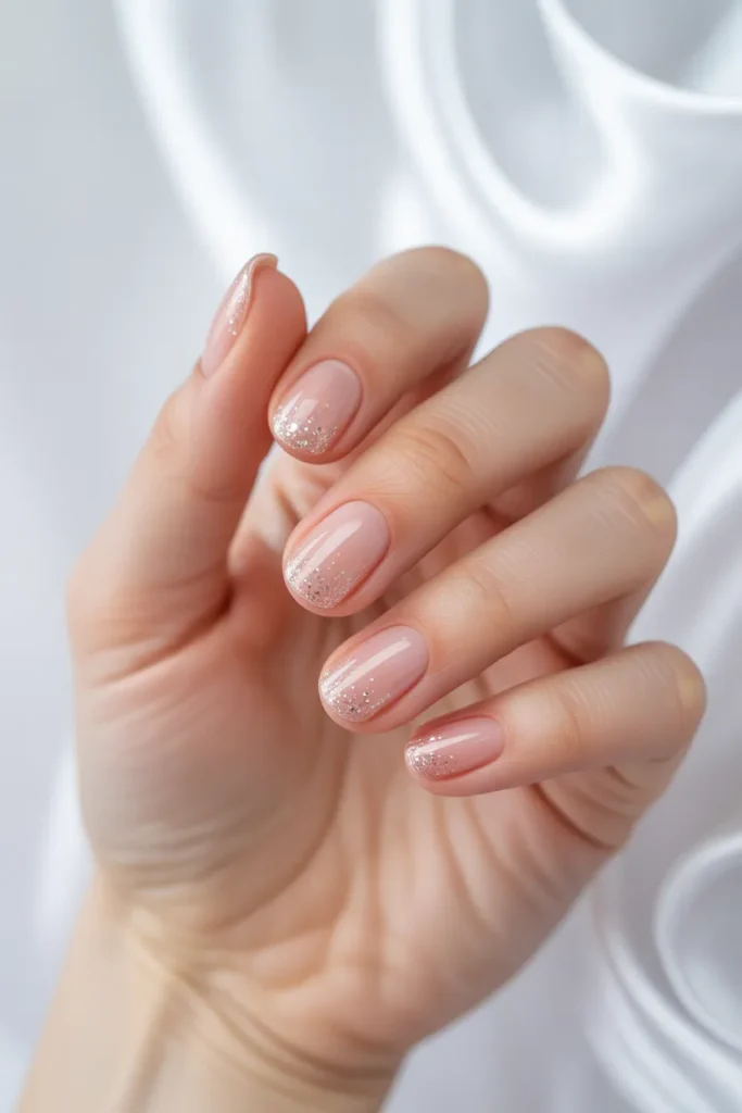 Transparent Pink with Glitter