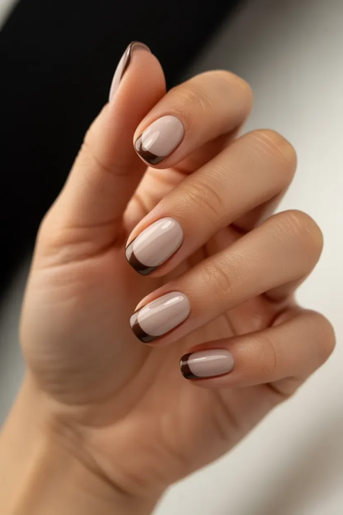 Light Taupe Base with Dark Brown Tips