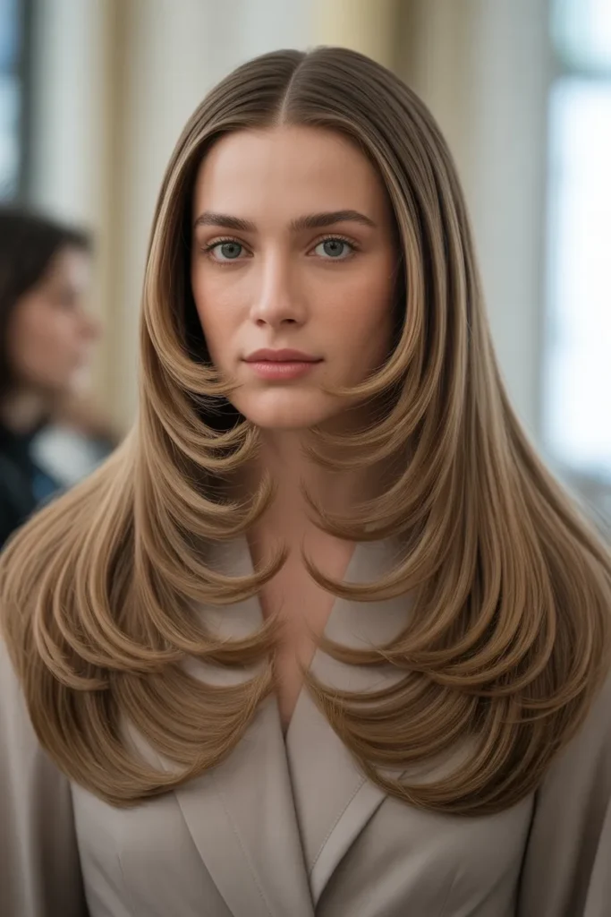 Feathered Butterfly with Center Part