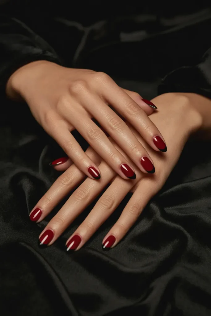 Deep Red with Black Tips