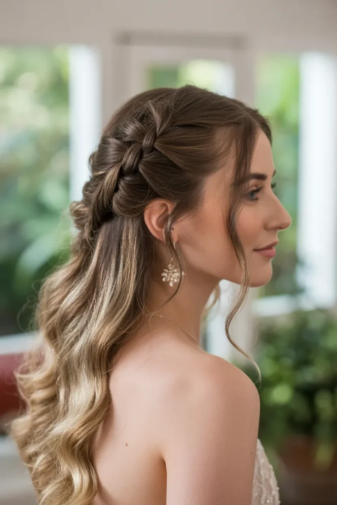 Half-Up Fishtail Braid