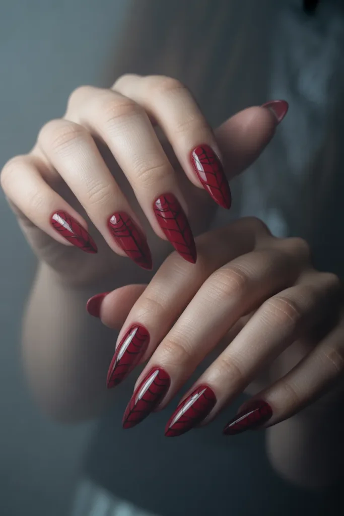 Blood Red with Black Webbing