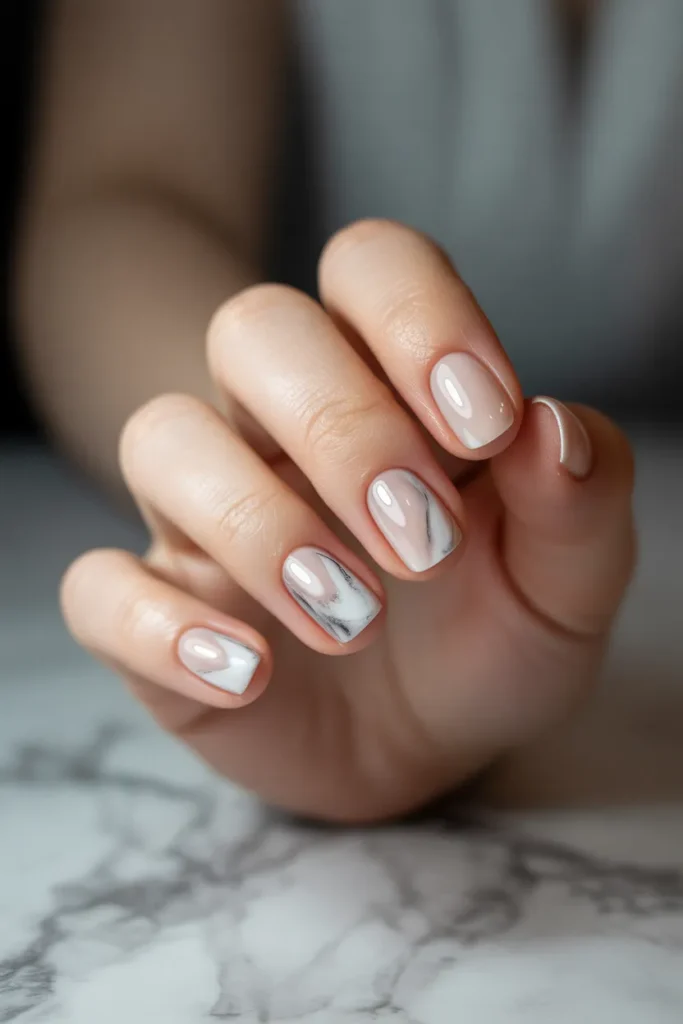 Barely There Nude with Marble Accents