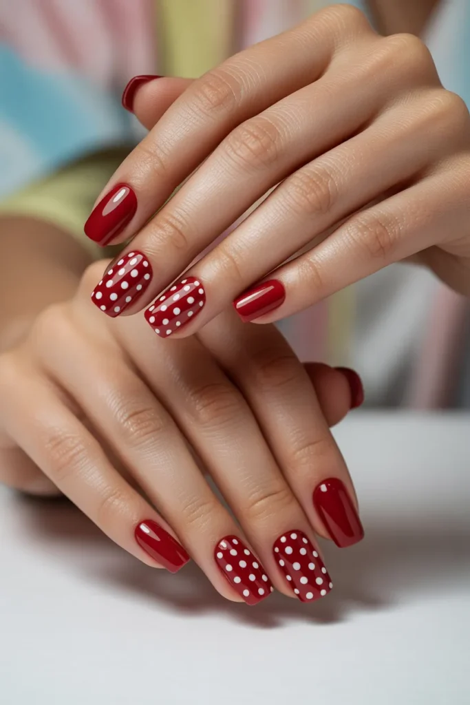 Classic Red with White Dots