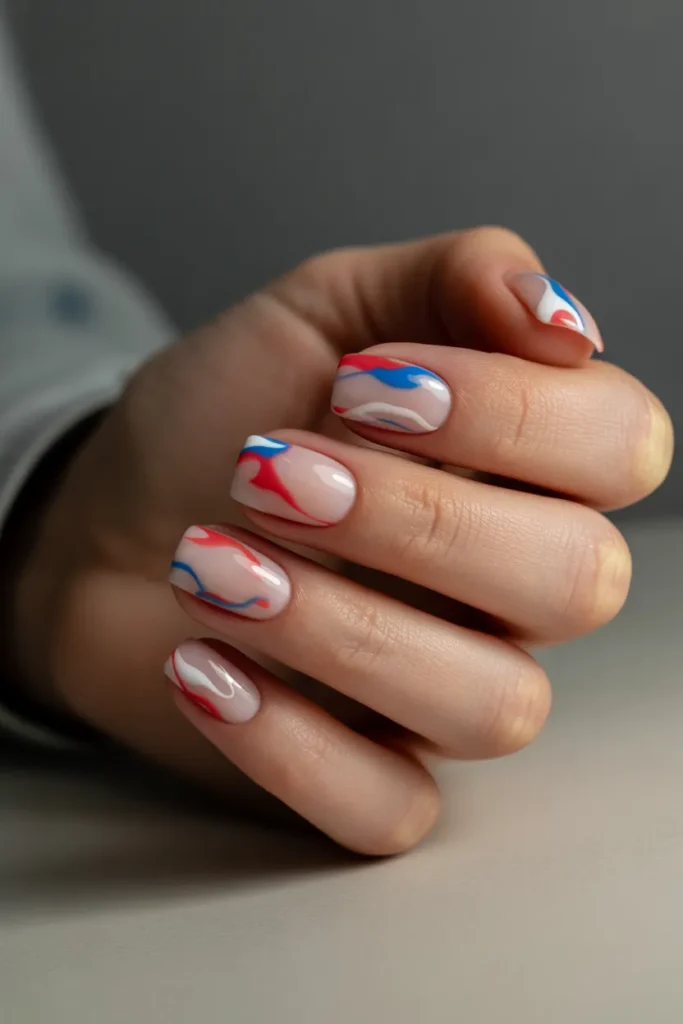 Colour Splash Abstract Nails