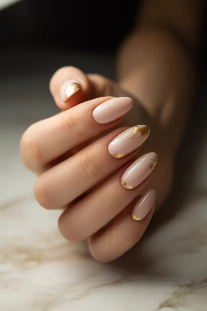Creamy Beige with Gold Accents