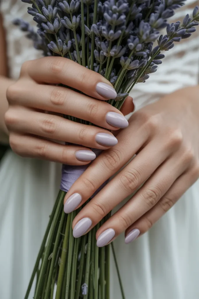 Dusty Lavender Nails with Soft Gloss