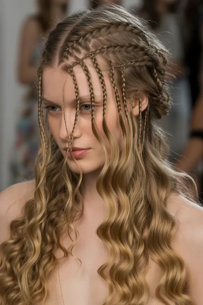 Dutch Braids with Loose Ends