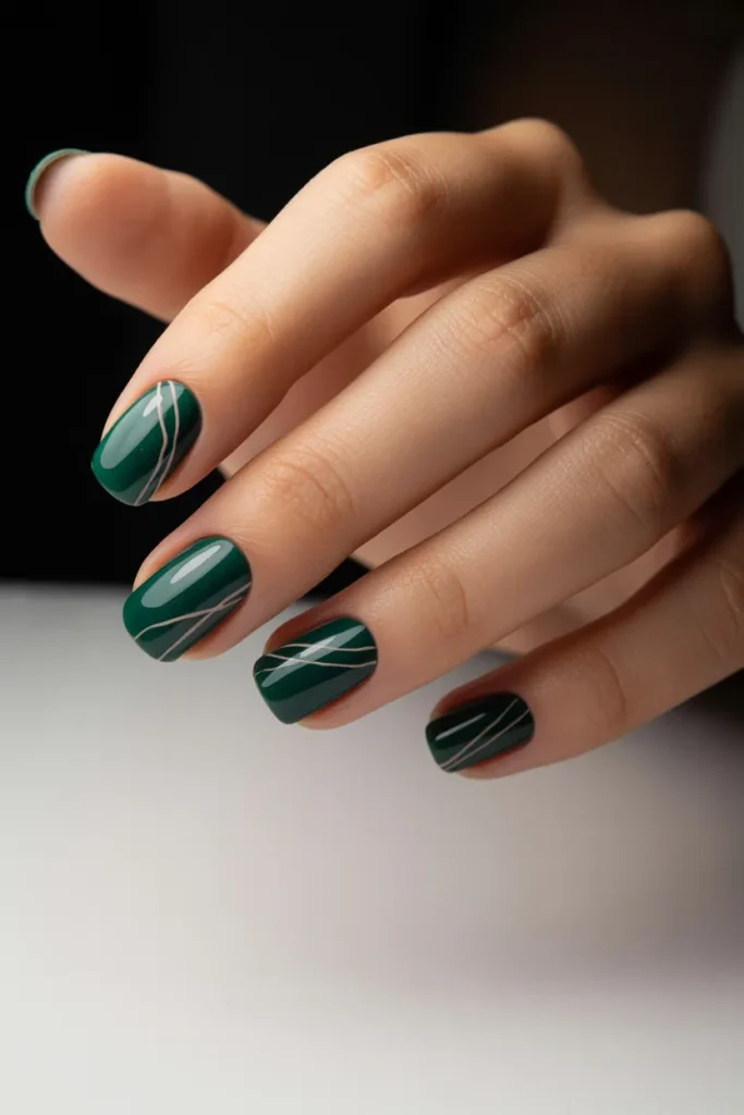 Forest Green with Fine Line Detail
