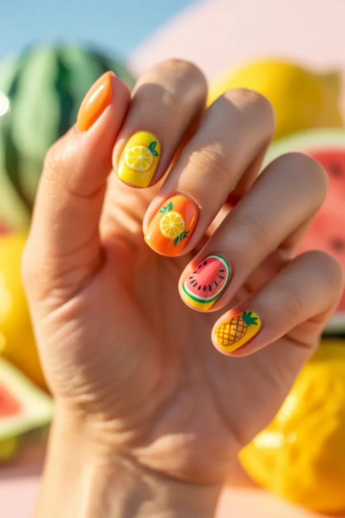 Fruity Summer Nails