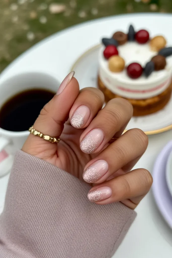 Glittery Ombre Nails