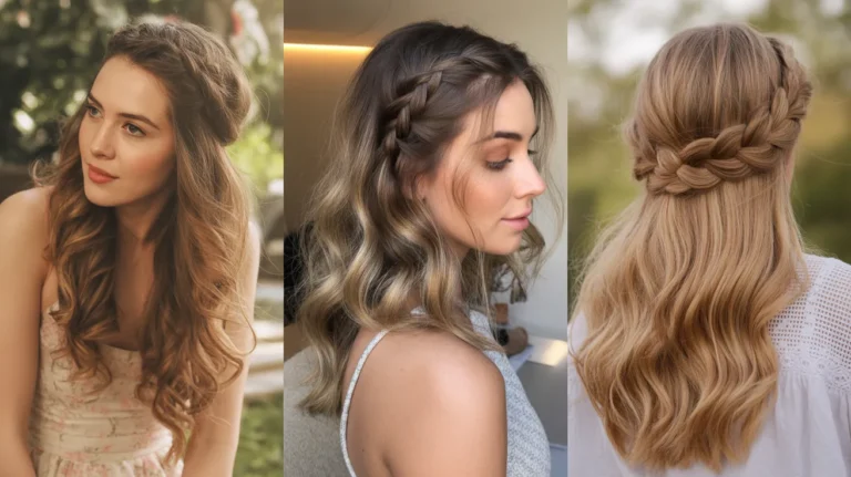 Half Up Half Down Hairstyles With Braids