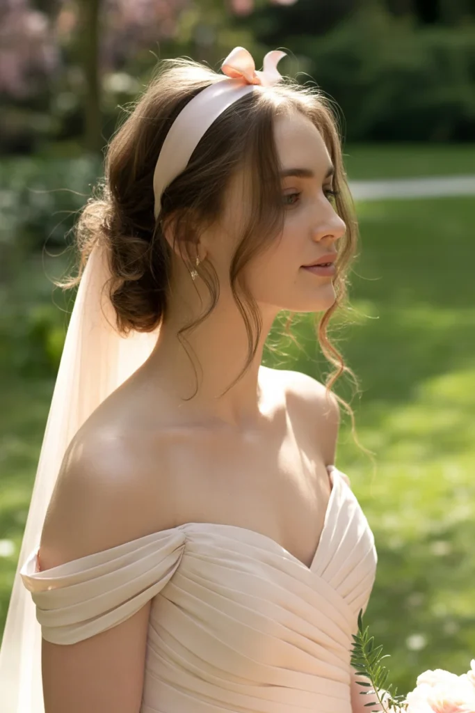 Loose Curls with a Ribbon Headband