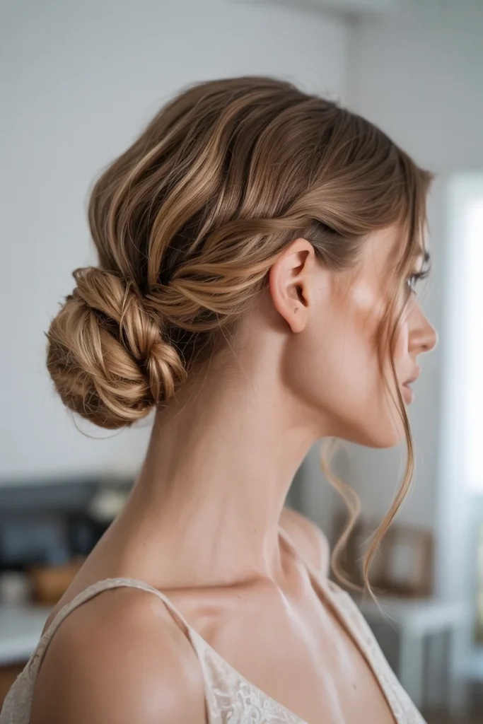 Half-Up Bun with Twists