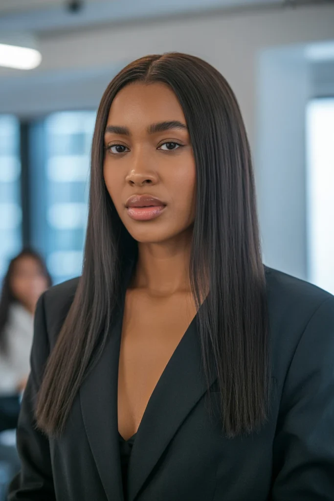 Flat Ironed Protective Styles