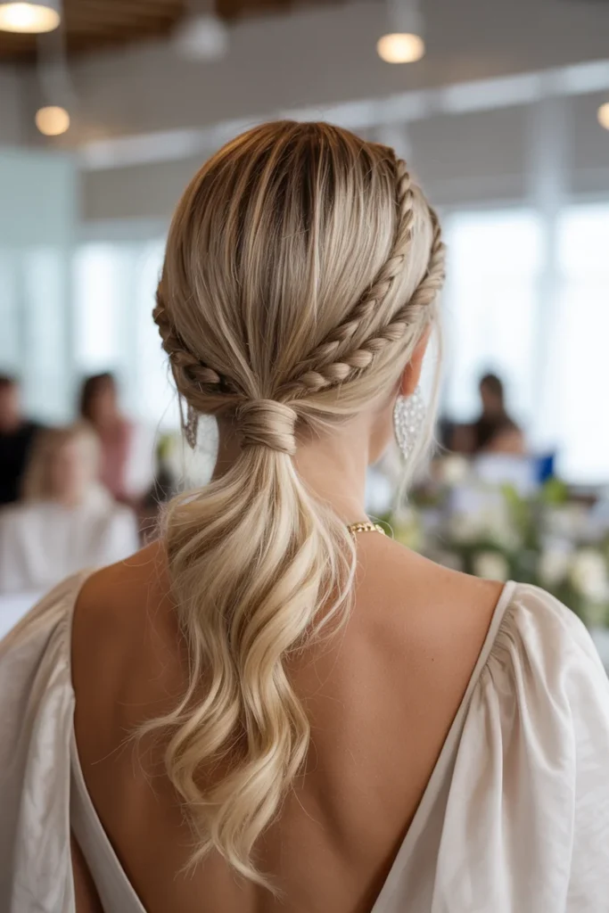 Low Ponytail with Twists