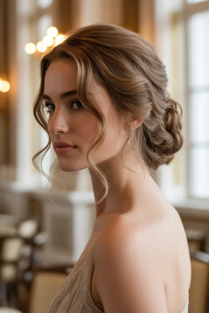 Soft Wavy Updo