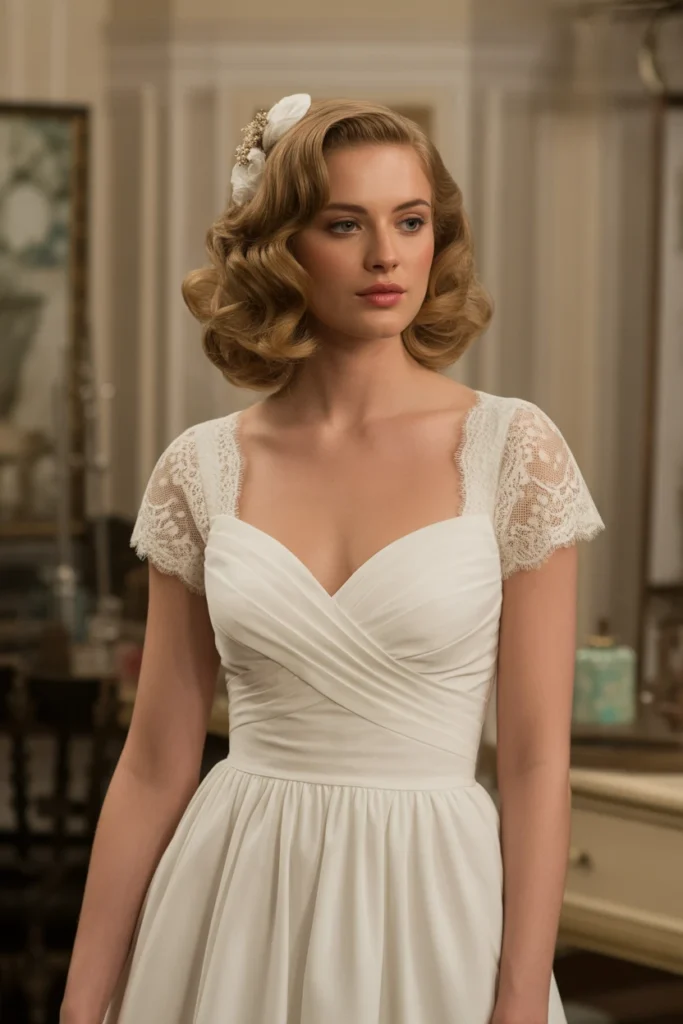 Loose Curls with a Soft Pin-Up Style