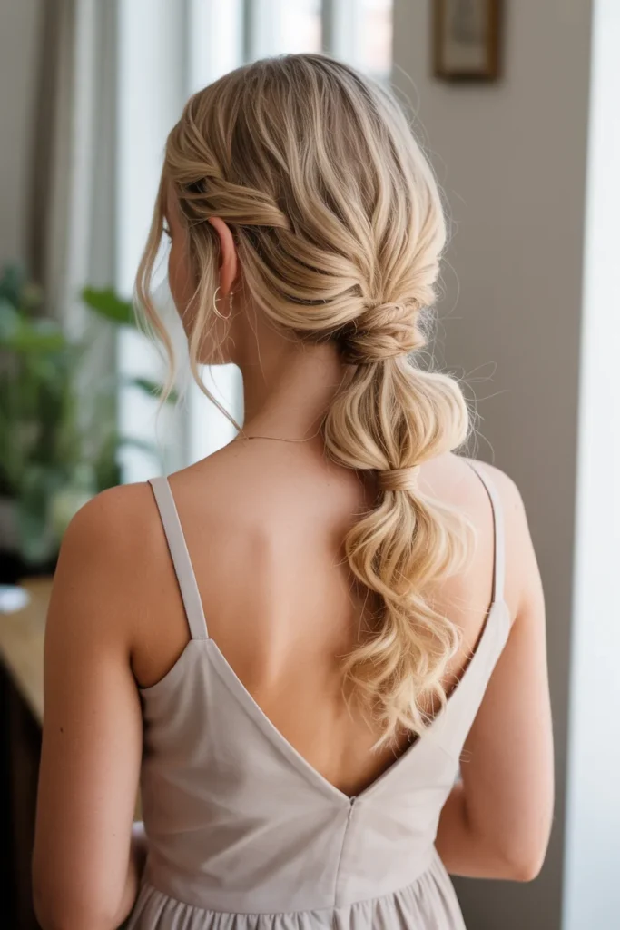 Loose Twisted Ponytail