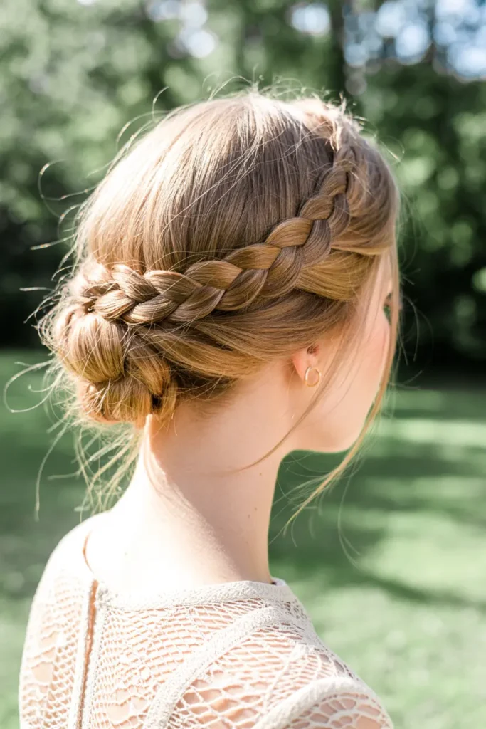 Braided Crown Updo