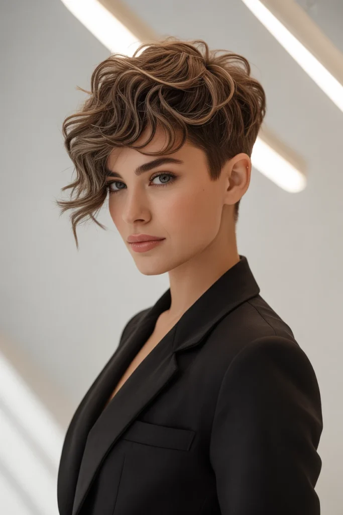 Textured Wavy Pixie Cut