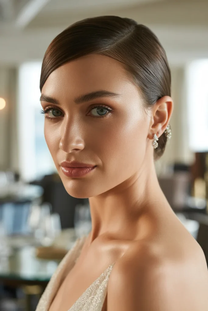 Side-Swept Fringe with a Deep Side Part