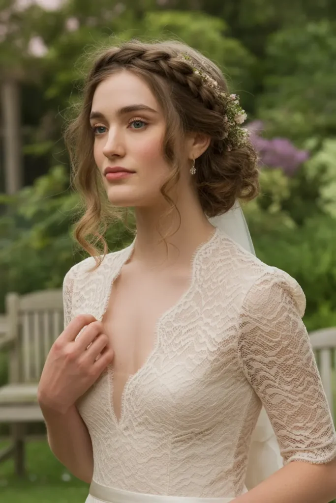 Loose Curls with a Twisted Crown