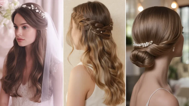 Long Hair Wedding Styles for Brides Bridesmaids