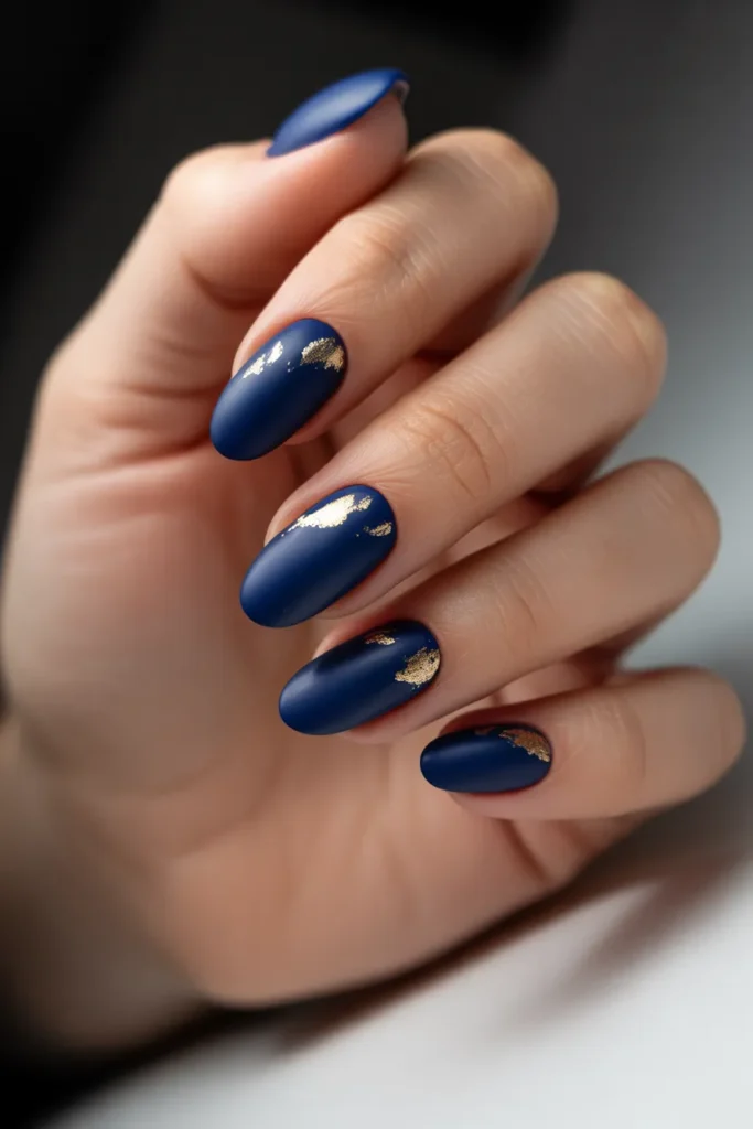 Matte Navy with Gold Foil Details