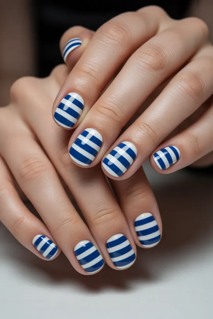 Nautical Stripe Nails