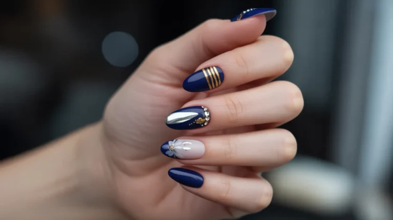 Navy Blue Nail Designs