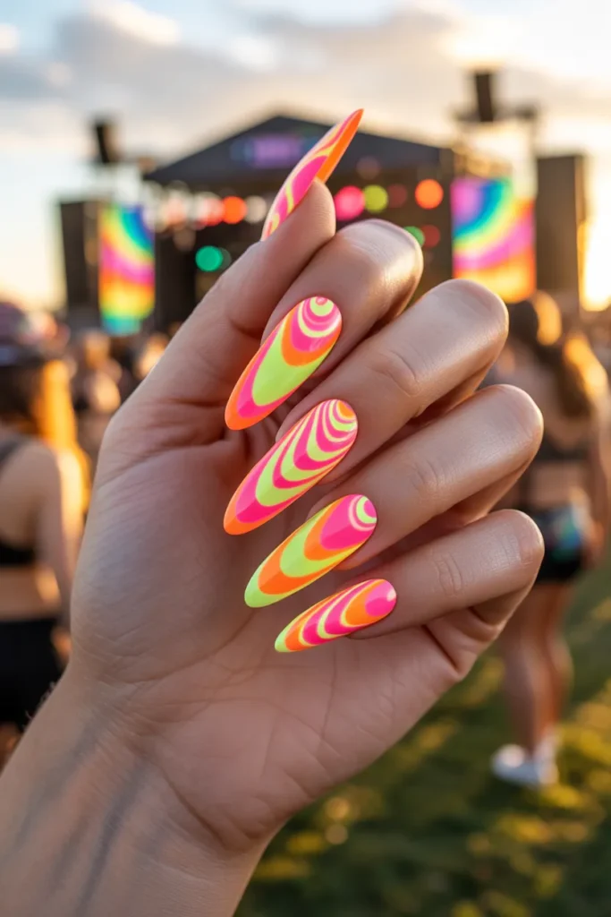 Neon Tie-Dye Swirls