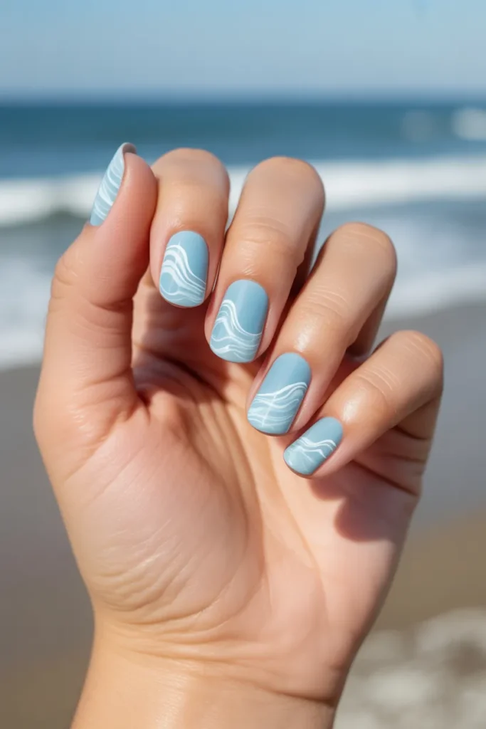 Ocean Wave Nails