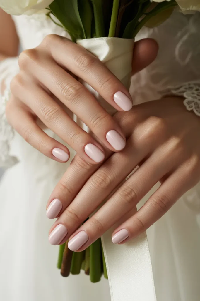 Pale Mauve Nails with Satin Finish