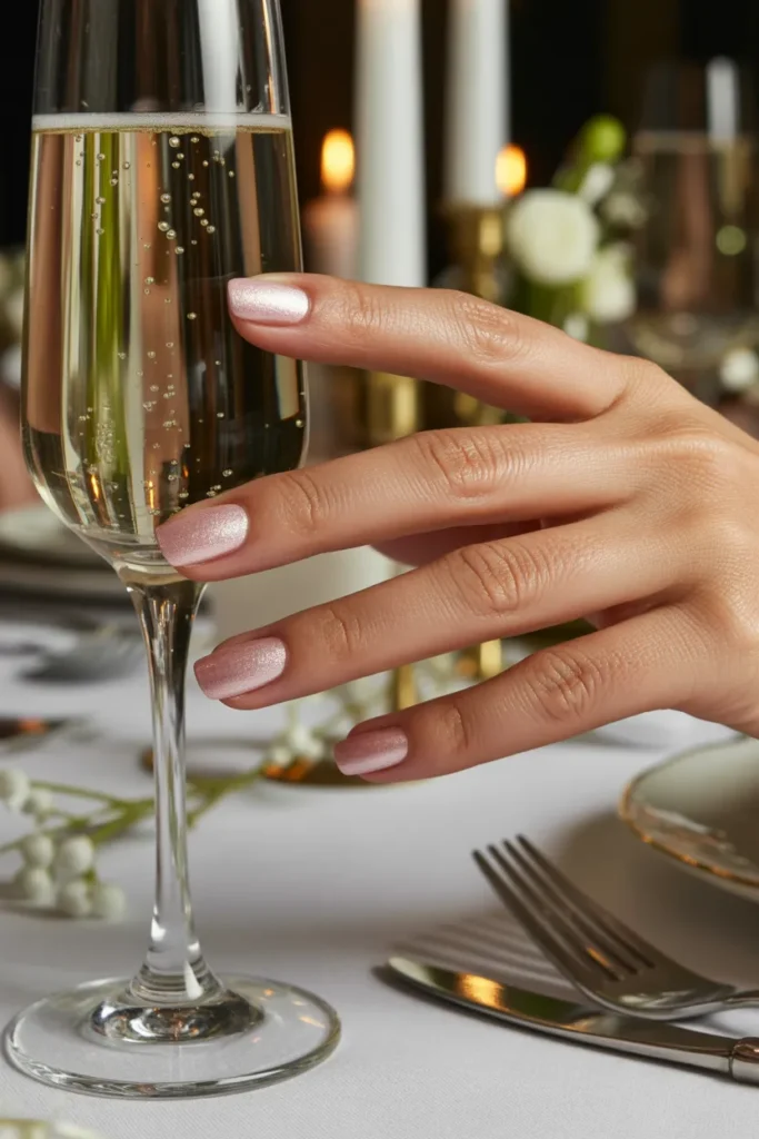 Pink Champagne Nails