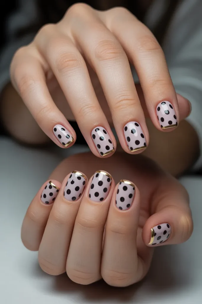 Polka Dot Nails with a Twist