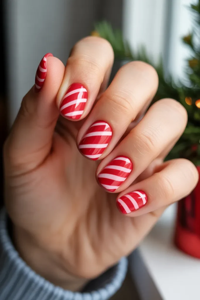 Red and White Candy Cane Stripes