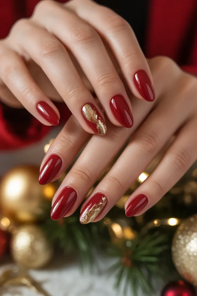Red with Gold Foil Accents