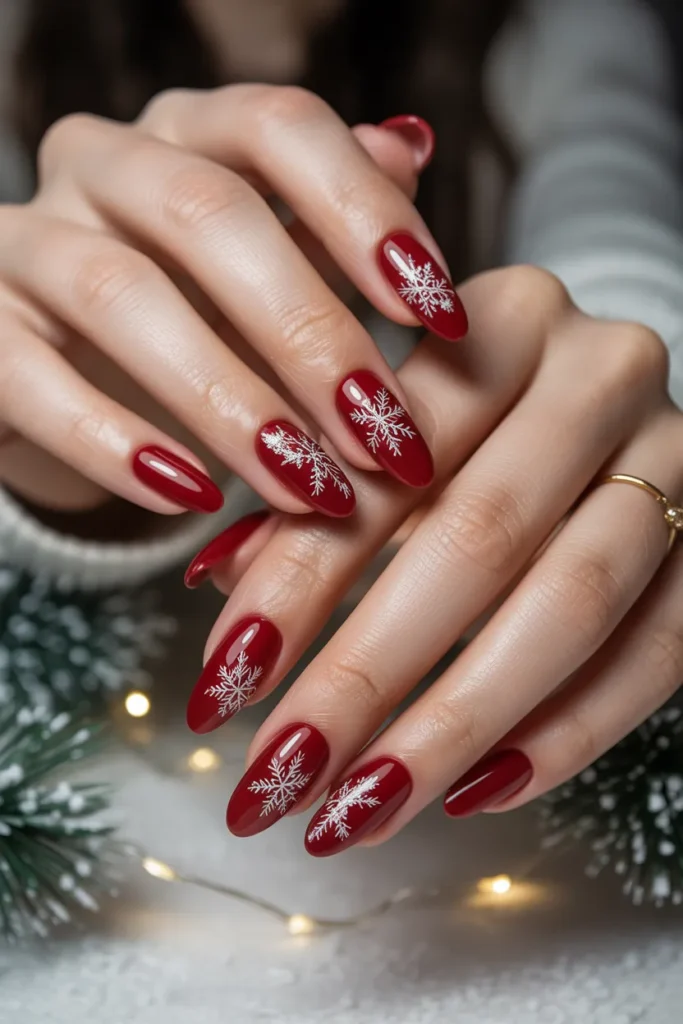 Red with Snowflake Accents
