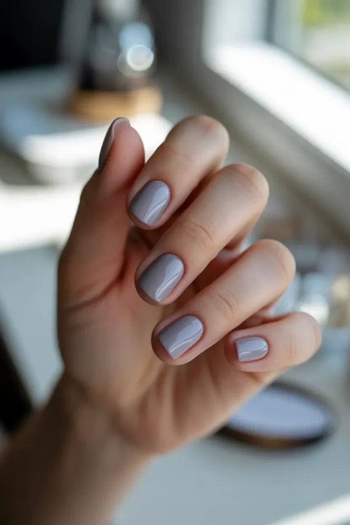 Soft Grey with Glossy Top Coat
