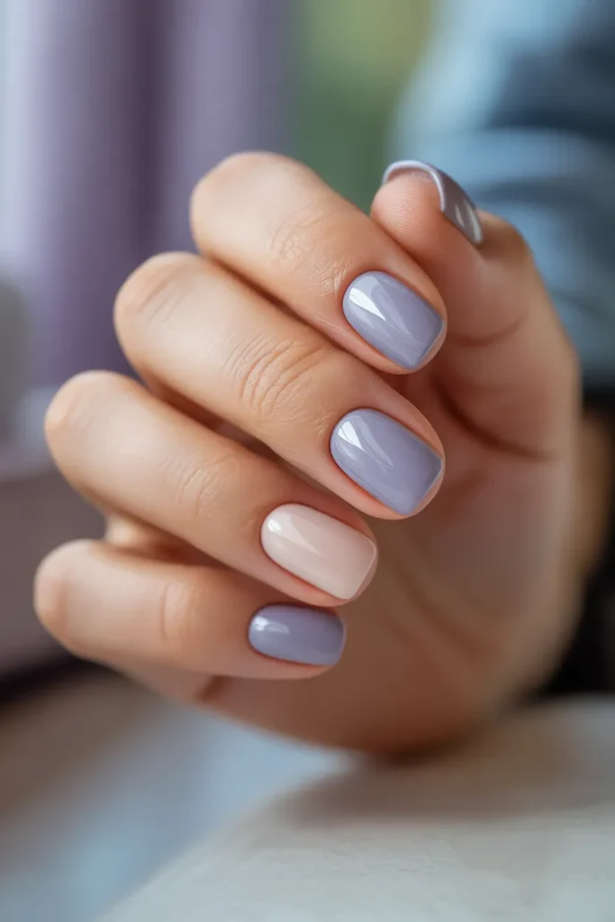 Soft Lavender with Nude Base