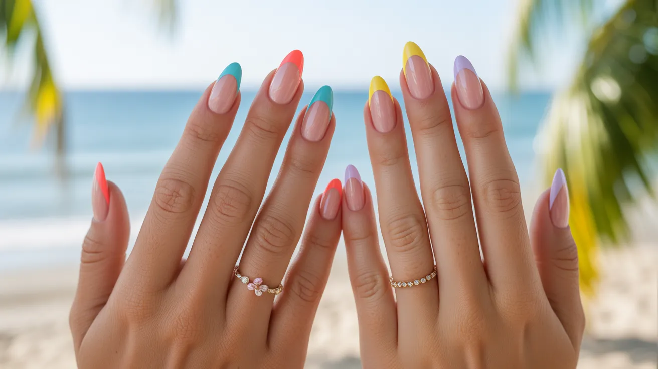 Summer French Tip Nails