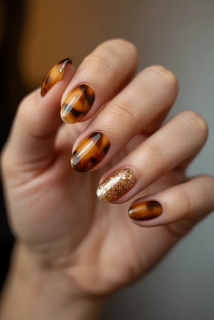 Tortoise Shell with Glitter Accents