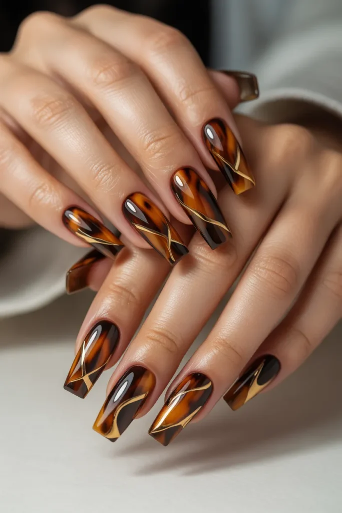 Tortoise Shell with Rose Gold Foil